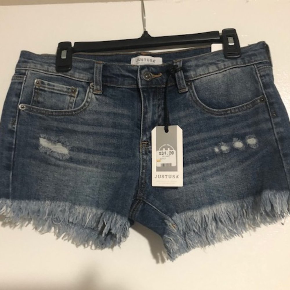 Brand new distressed denim shorts!